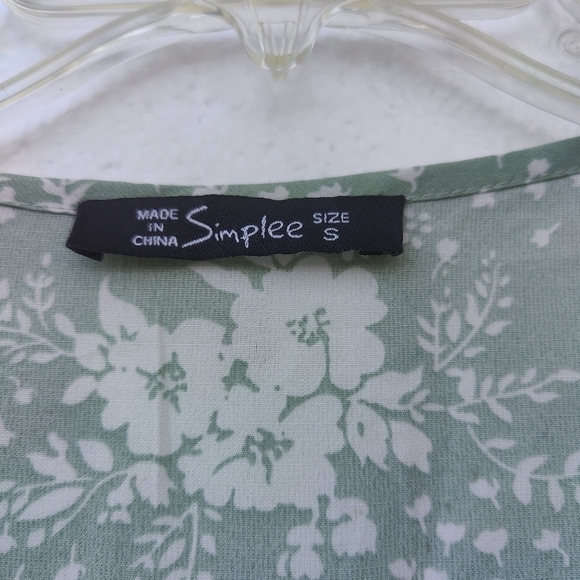 Simplee Boho Floral wrap dress high low hem Maxi flowy Party Dress green.Small - Picture 7 of 12